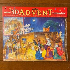Vtg 3D Caltime Christmas Advent Calendar Evening Nativity S317 England Sealed
